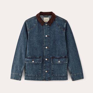 Everlane Women's Unisex Denim Ranch Jacket in Deep Atlantic, Size Large